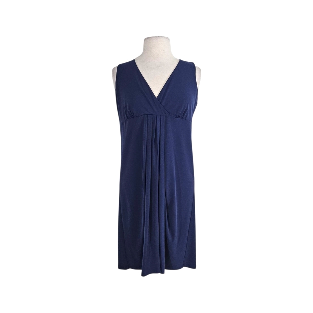Ann Taylor Navy Blue Draped Cocktail Dress